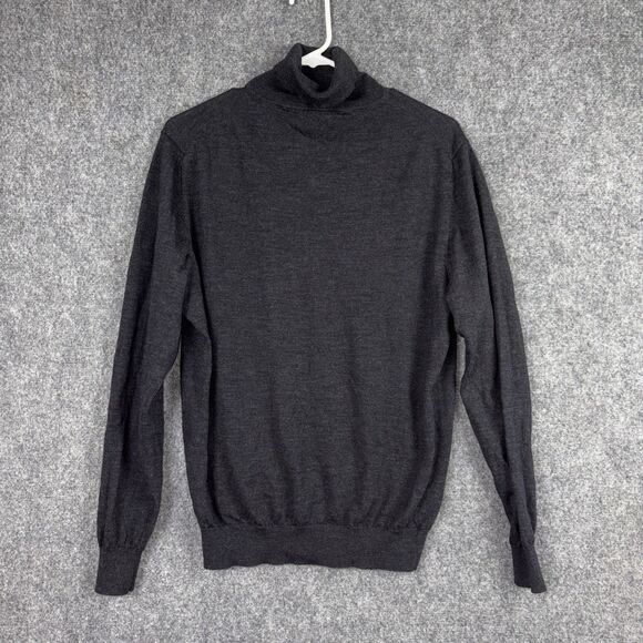 SuitSupply Sweater Womens Size L Gray Merino Wool Turtleneck Long Sleeve - Picture 1 of 8